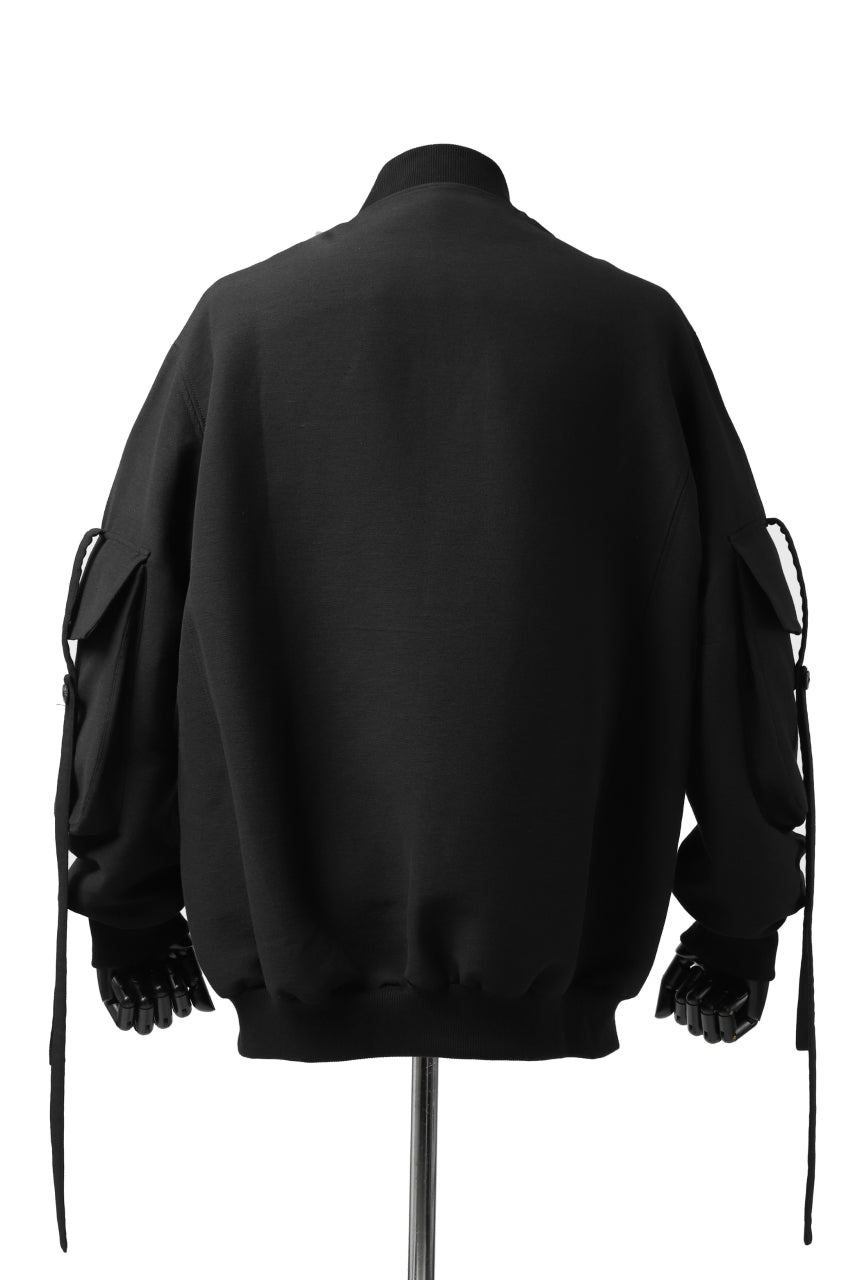 画像をギャラリービューアに読み込む, SOSNOVSKA exclusive WIDE PATCH POCKET BOMBER JACKET (BLACK)