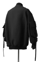 画像をギャラリービューアに読み込む, SOSNOVSKA exclusive WIDE PATCH POCKET BOMBER JACKET (BLACK)