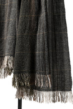 Load image into Gallery viewer, blackcrow stole wo/ny woven (GREY CHECK)
