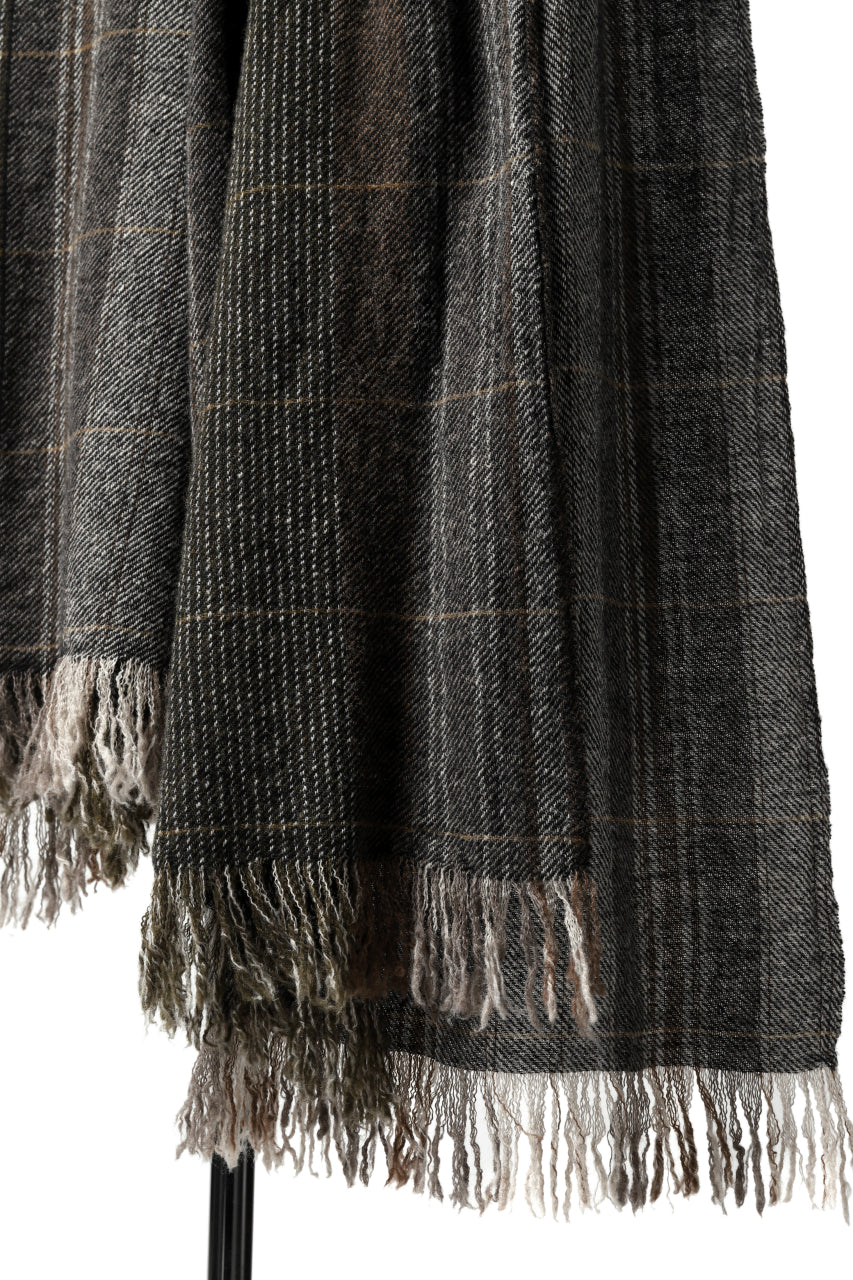 Load image into Gallery viewer, blackcrow stole wo/ny woven (GREY CHECK)