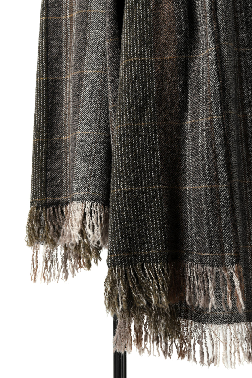 Load image into Gallery viewer, blackcrow stole wo/ny woven (GREY CHECK)