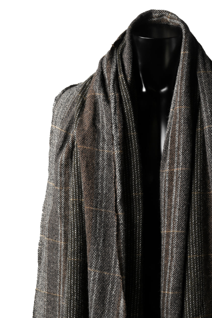 Load image into Gallery viewer, blackcrow stole wo/ny woven (GREY CHECK)