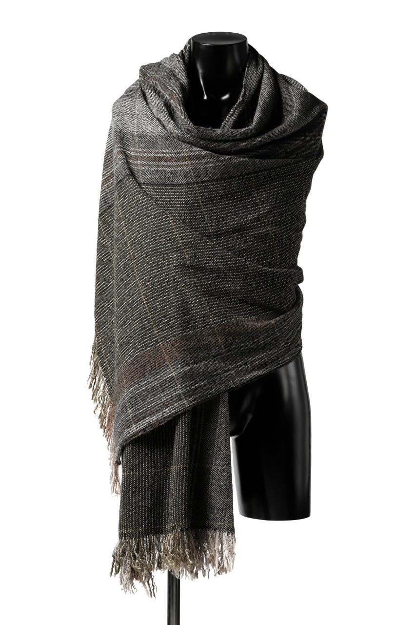 Load image into Gallery viewer, blackcrow stole wo/ny woven (GREY CHECK)