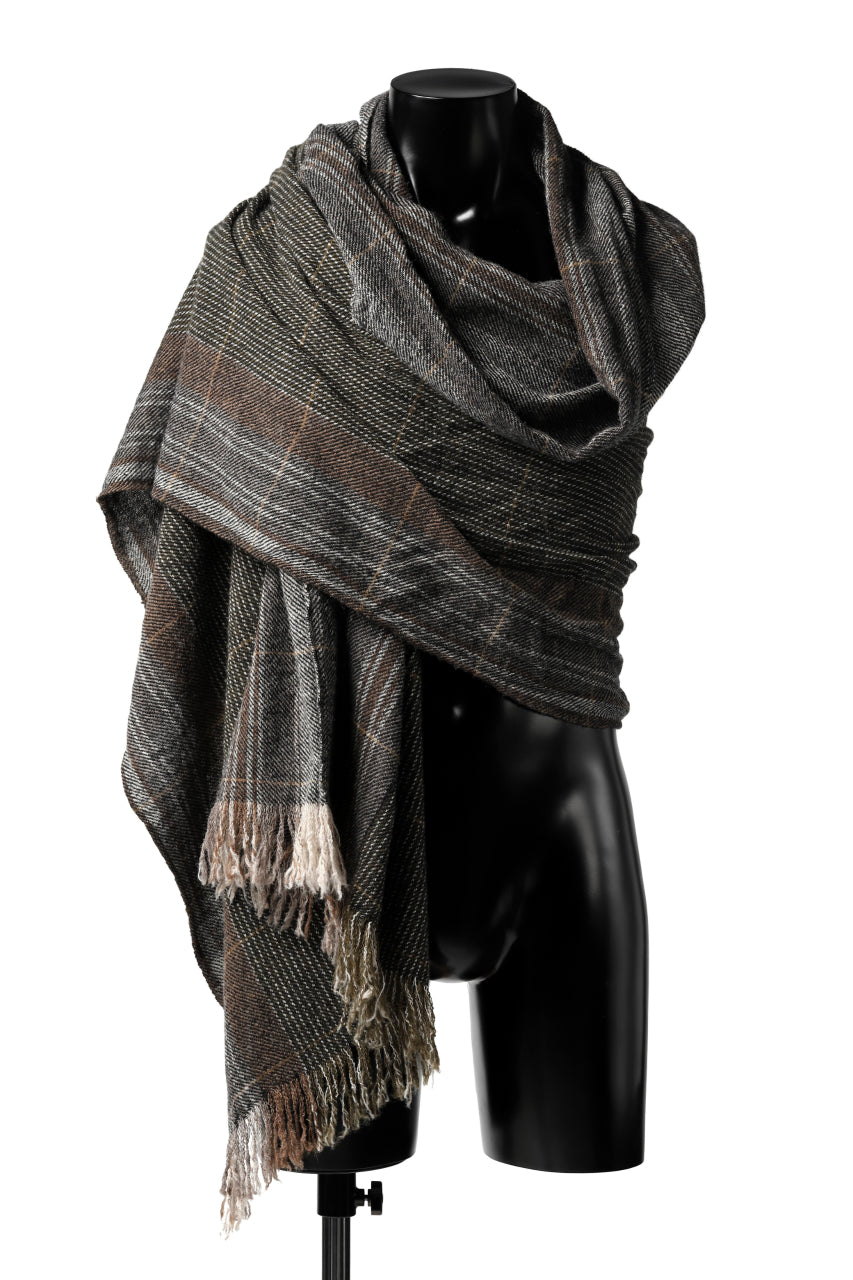 Load image into Gallery viewer, blackcrow stole wo/ny woven (GREY CHECK)