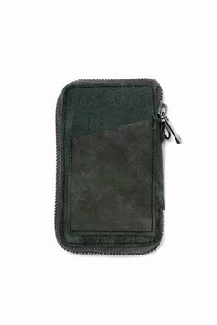 画像をギャラリービューアに読み込む, Portaille "Limited Made" ZIP KEY CASE / REVERSED CULATTA (DARK GREEN)