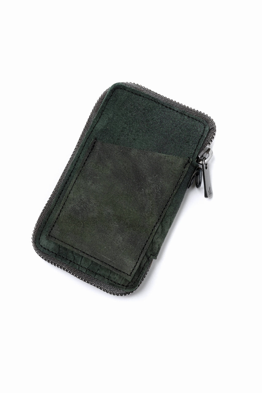 画像をギャラリービューアに読み込む, Portaille "Limited Made" ZIP KEY CASE / REVERSED CULATTA (DARK GREEN)