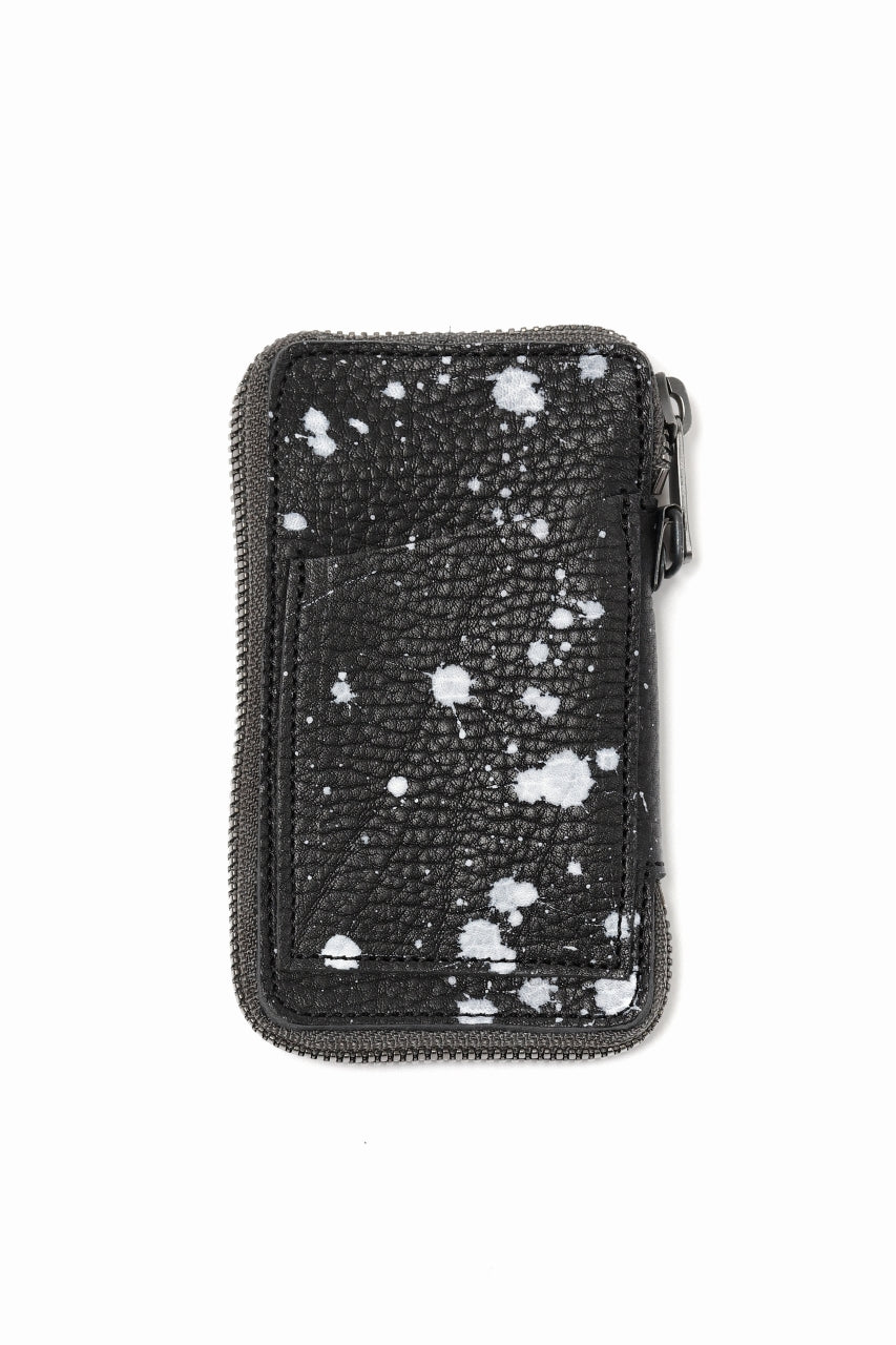 画像をギャラリービューアに読み込む, Portaille "Limited Made" ZIP KEY CASE / Oiled Kip handpainted (BLACK)