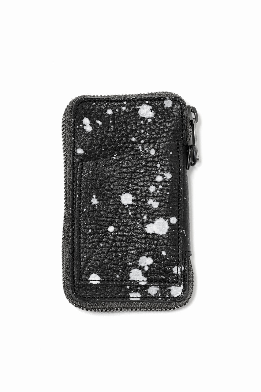 画像をギャラリービューアに読み込む, Portaille "Limited Made" ZIP KEY CASE / Oiled Kip handpainted (BLACK)