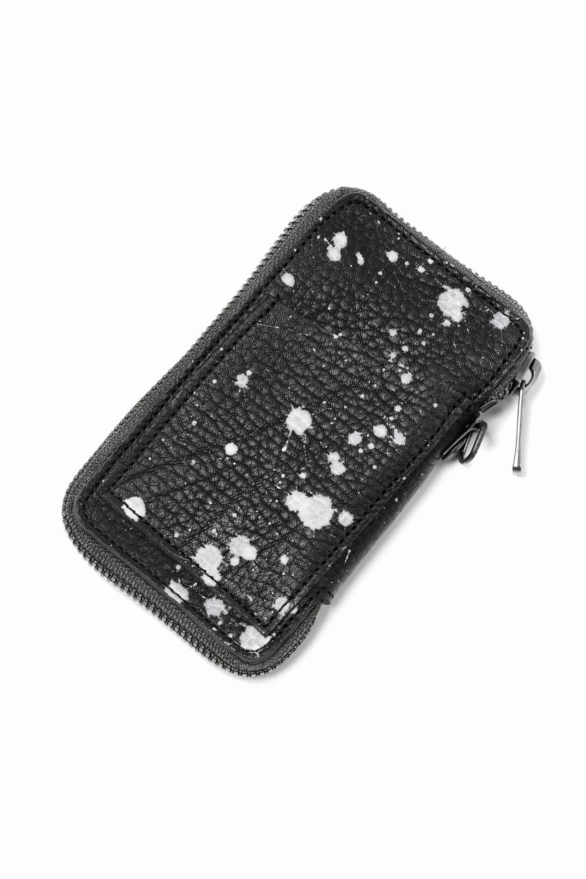 画像をギャラリービューアに読み込む, Portaille "Limited Made" ZIP KEY CASE / Oiled Kip handpainted (BLACK)