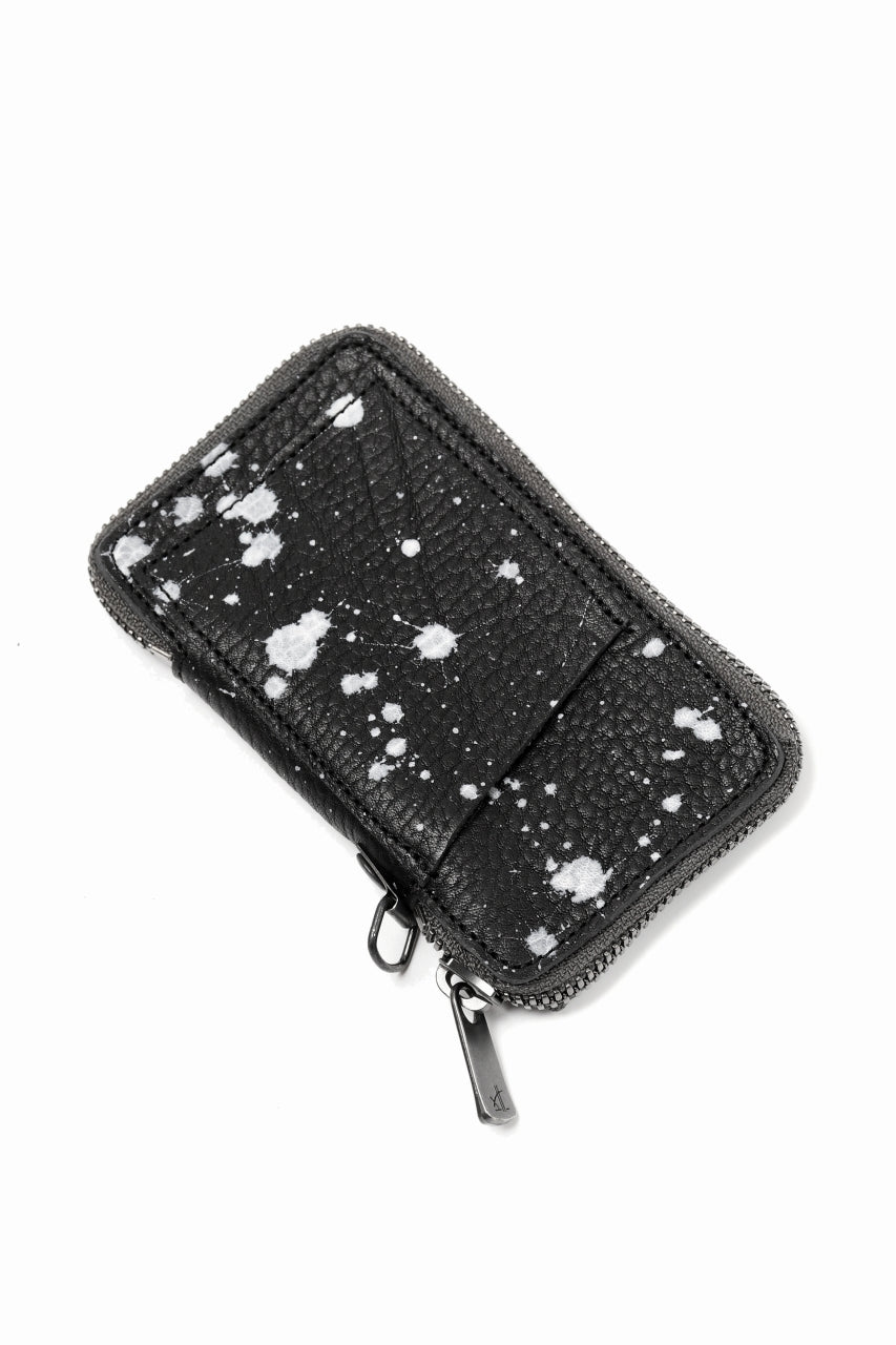 画像をギャラリービューアに読み込む, Portaille "Limited Made" ZIP KEY CASE / Oiled Kip handpainted (BLACK)