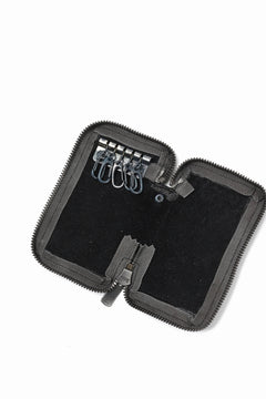 画像をギャラリービューアに読み込む, Portaille "Limited Made" ZIP KEY CASE / Oiled Kip handpainted (BLACK)