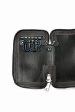 画像をギャラリービューアに読み込む, Portaille "Limited Made" ZIP KEY CASE / Oiled Kip handpainted (BLACK)