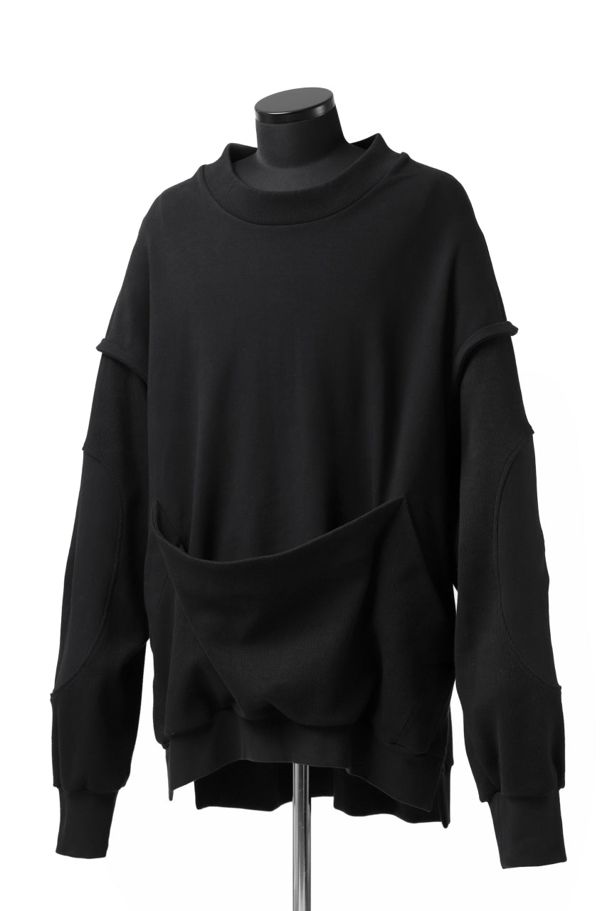 画像をギャラリービューアに読み込む, SOSNOVSKA HANGING POCKET SWEAT SHIRT (BLACK)