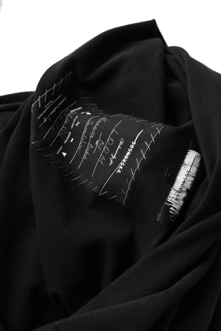 画像をギャラリービューアに読み込む, SOSNOVSKA HANGING POCKET SWEAT SHIRT (BLACK)