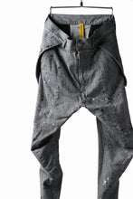 画像をギャラリービューアに読み込む, DEFORMATER.® "SPLASH" SLIM FIT JEANS WITH FLAP DETAIL / VERTICAL DENIM (ASPHALT)