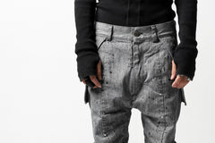 画像をギャラリービューアに読み込む, DEFORMATER.® &quot;SPLASH&quot; SLIM FIT JEANS WITH FLAP DETAIL / VERTICAL DENIM (ASPHALT)