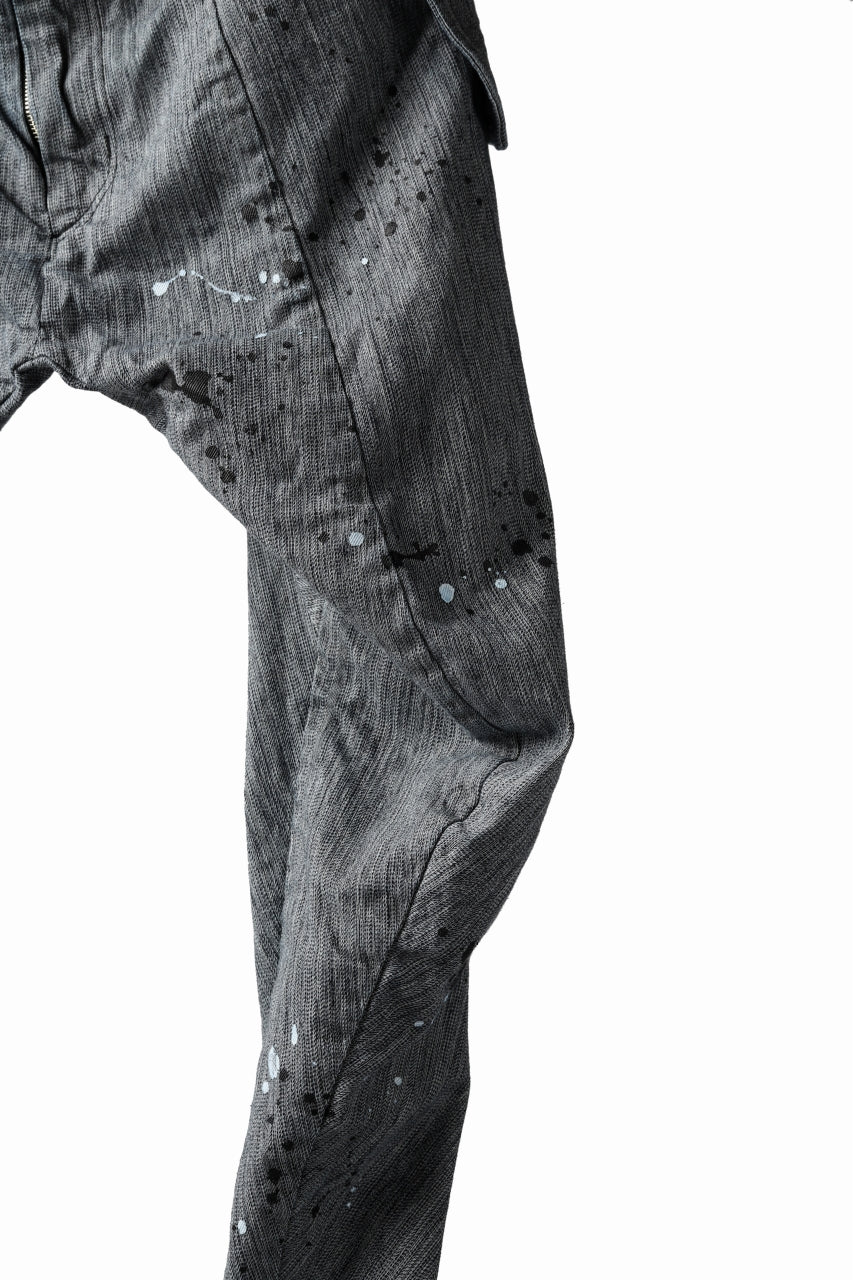画像をギャラリービューアに読み込む, DEFORMATER.® "SPLASH" SLIM FIT JEANS WITH FLAP DETAIL / VERTICAL DENIM (ASPHALT)