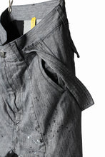 画像をギャラリービューアに読み込む, DEFORMATER.® "SPLASH" SLIM FIT JEANS WITH FLAP DETAIL / VERTICAL DENIM (ASPHALT)