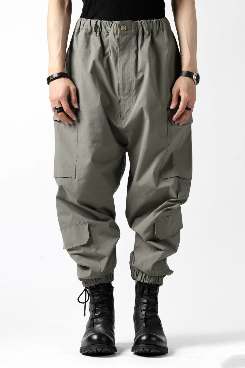 画像をギャラリービューアに読み込む, ISAMU KATAYAMA BACKLASH LOWCROTCH FIELD PANTS / STRETCH TYPEWRITER CLOTH (KHAKI)