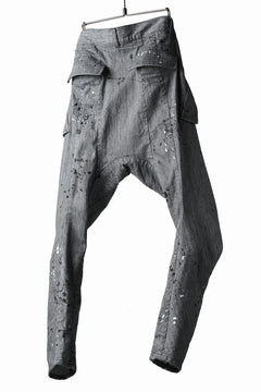 画像をギャラリービューアに読み込む, DEFORMATER.® "SPLASH" SLIM FIT JEANS WITH FLAP DETAIL / VERTICAL DENIM (ASPHALT)