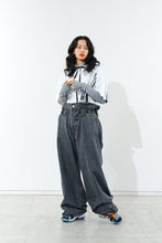 画像をギャラリービューアに読み込む, FACETASM SUPER BIG DENIM PANTS (BLACK)