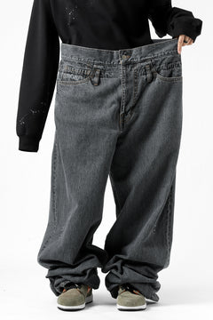画像をギャラリービューアに読み込む, FACETASM SUPER BIG DENIM PANTS (BLACK)