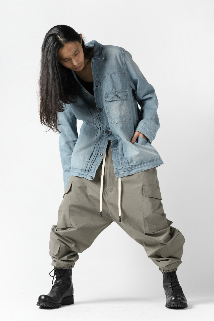 画像をギャラリービューアに読み込む, ISAMU KATAYAMA BACKLASH LOOSEY JEAN JACKET / COTTON LINEN DENIM (INDIGO)