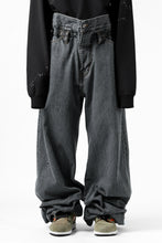 画像をギャラリービューアに読み込む, FACETASM SUPER BIG DENIM PANTS (BLACK)