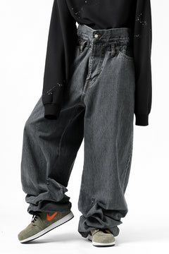 画像をギャラリービューアに読み込む, FACETASM SUPER BIG DENIM PANTS (BLACK)