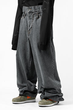 画像をギャラリービューアに読み込む, FACETASM SUPER BIG DENIM PANTS (BLACK)