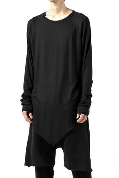 Load image into Gallery viewer, FIRST AID TO THE INJURED REHAM RAGLAN LONG SLEEVE T-SHIRT / MIXED UP RIB (BLACK)