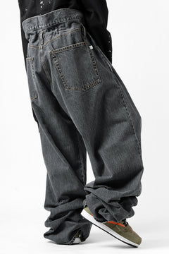 画像をギャラリービューアに読み込む, FACETASM SUPER BIG DENIM PANTS (BLACK)