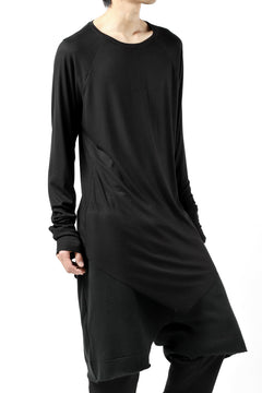 Load image into Gallery viewer, FIRST AID TO THE INJURED REHAM RAGLAN LONG SLEEVE T-SHIRT / MIXED UP RIB (BLACK)