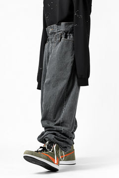 画像をギャラリービューアに読み込む, FACETASM SUPER BIG DENIM PANTS (BLACK)