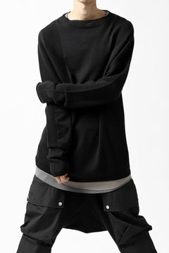 画像をギャラリービューアに読み込む, A.F ARTEFACT "WHOLEGARMENT" MOCKNECK KNIT PULLOVER (BLACK)