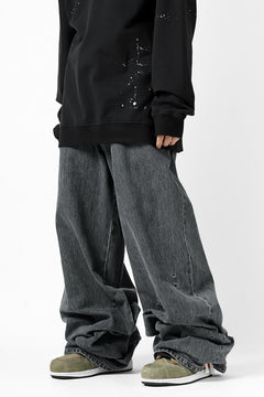 画像をギャラリービューアに読み込む, FACETASM SUPER BIG DENIM PANTS (BLACK)