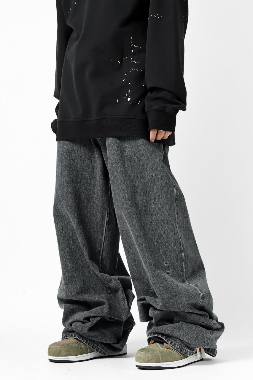 画像をギャラリービューアに読み込む, FACETASM SUPER BIG DENIM PANTS (BLACK)