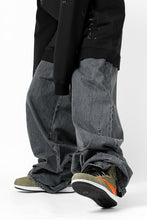 画像をギャラリービューアに読み込む, FACETASM SUPER BIG DENIM PANTS (BLACK)