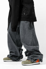画像をギャラリービューアに読み込む, FACETASM SUPER BIG DENIM PANTS (BLACK)