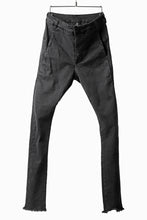 画像をギャラリービューアに読み込む, thomkrom OVER LOCKED SKINNY TROUSERS /  HYPER STRETCH DENIM (DARK GREY)