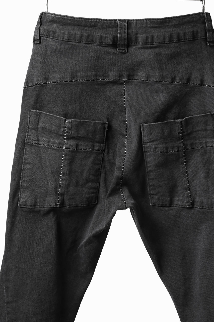 画像をギャラリービューアに読み込む, thomkrom OVER LOCKED SKINNY TROUSERS /  HYPER STRETCH DENIM (DARK GREY)