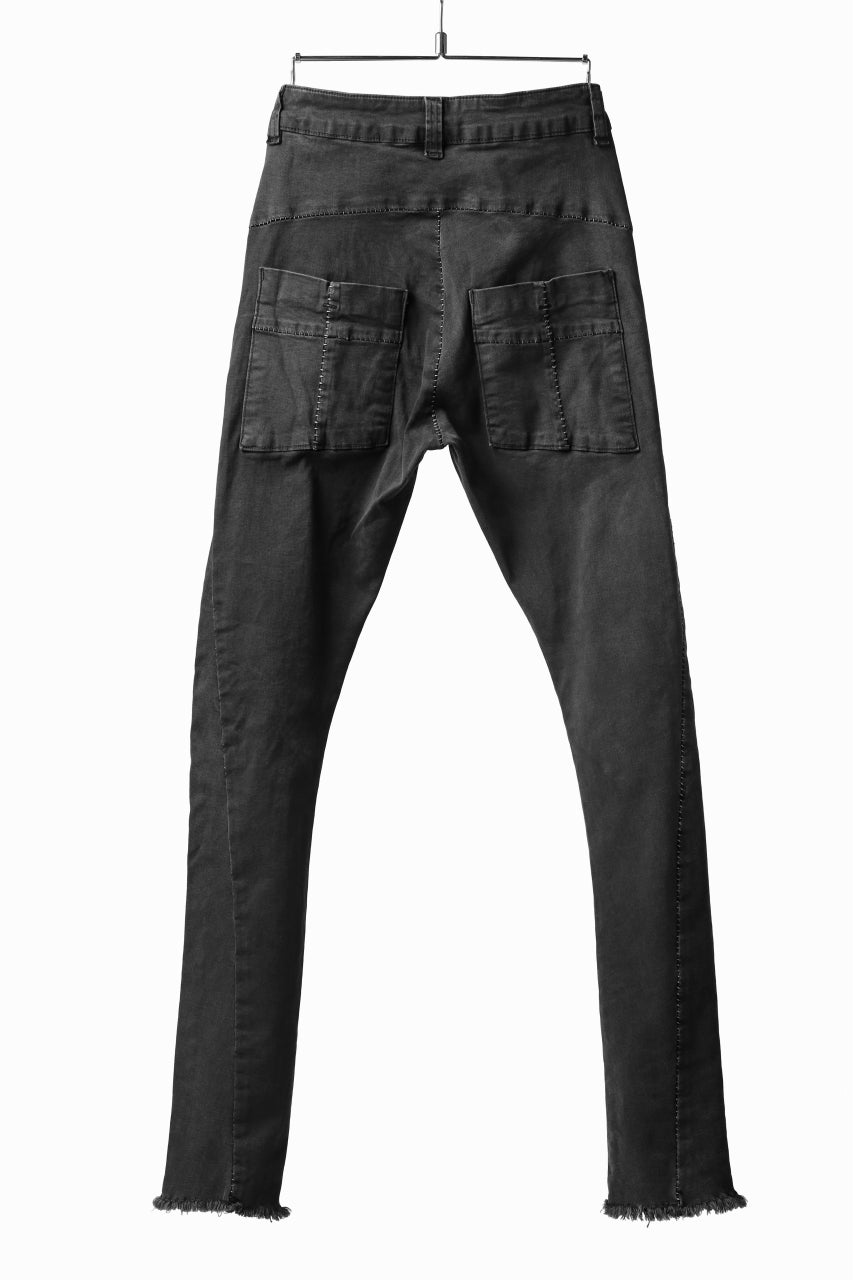 画像をギャラリービューアに読み込む, thomkrom OVER LOCKED SKINNY TROUSERS /  HYPER STRETCH DENIM (DARK GREY)