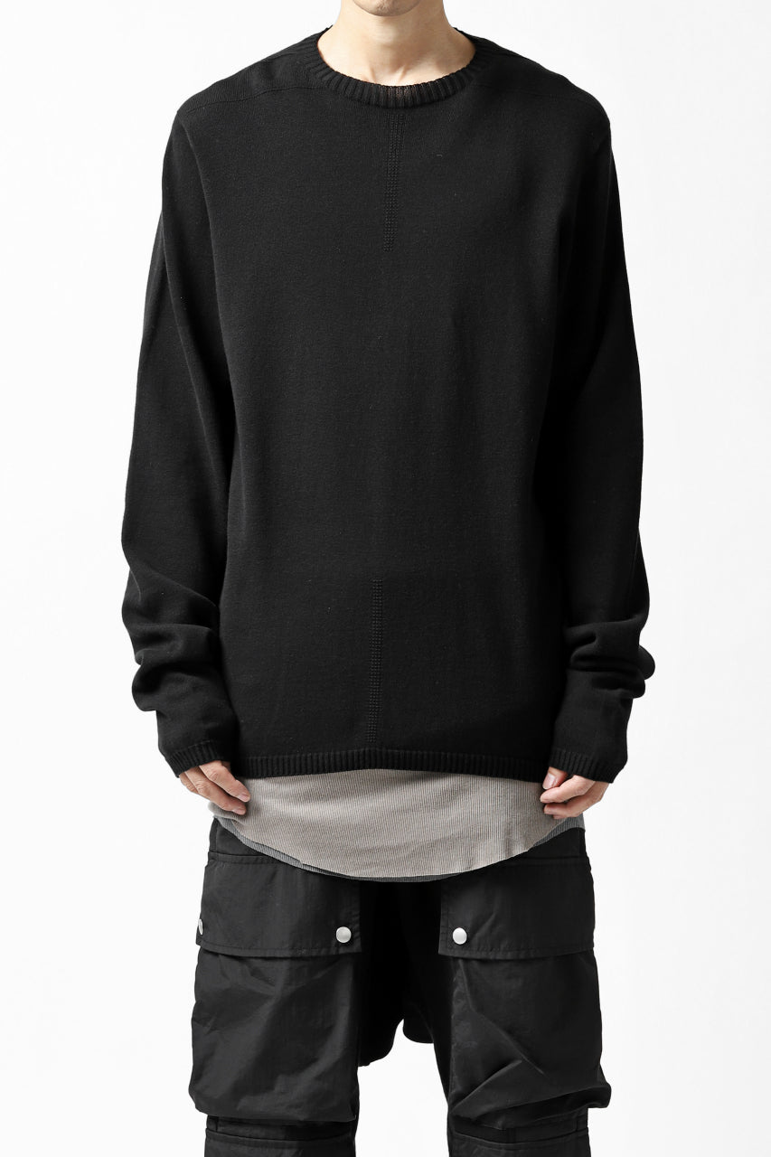 画像をギャラリービューアに読み込む, A.F ARTEFACT "WHOLEGARMENT" CREWNECK KNIT PULLOVER (BLACK)