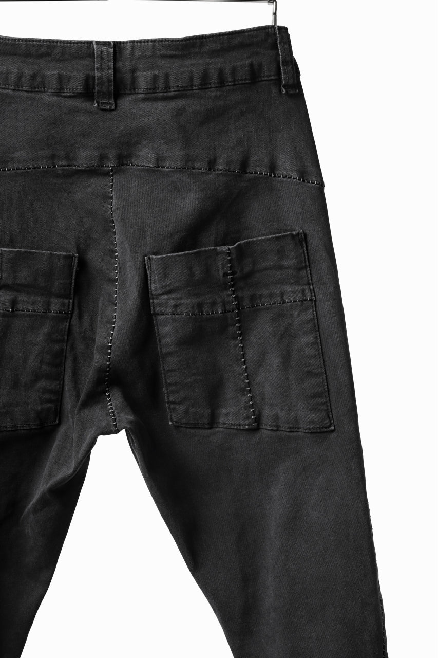 画像をギャラリービューアに読み込む, thomkrom OVER LOCKED SKINNY TROUSERS /  HYPER STRETCH DENIM (DARK GREY)