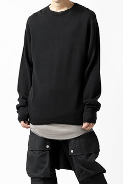 画像をギャラリービューアに読み込む, A.F ARTEFACT "WHOLEGARMENT" CREWNECK KNIT PULLOVER (BLACK)