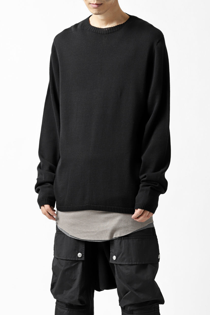 画像をギャラリービューアに読み込む, A.F ARTEFACT "WHOLEGARMENT" CREWNECK KNIT PULLOVER (BLACK)