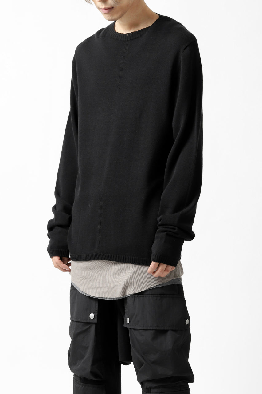 画像をギャラリービューアに読み込む, A.F ARTEFACT "WHOLEGARMENT" CREWNECK KNIT PULLOVER (BLACK)