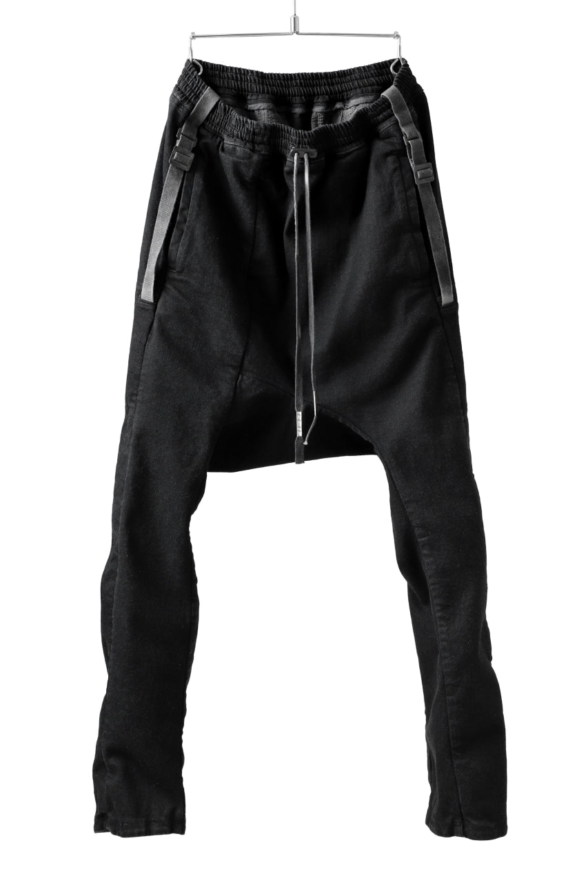Load image into Gallery viewer, BORIS BIDJAN SABERI LOW CROTCH PANTS / RESIN DYED "P28.4-F1603K" (BLACK)
