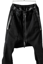 Load image into Gallery viewer, BORIS BIDJAN SABERI LOW CROTCH PANTS / RESIN DYED "P28.4-F1603K" (BLACK)