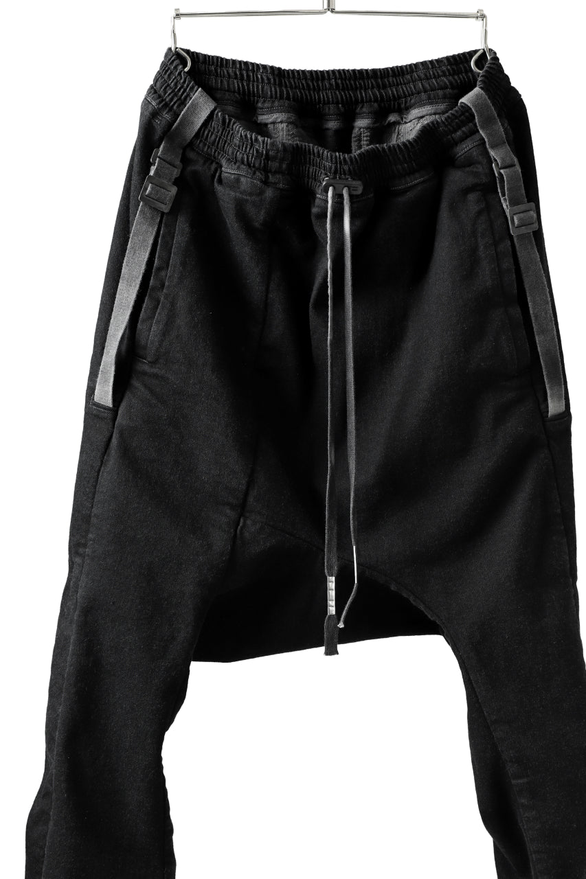 Load image into Gallery viewer, BORIS BIDJAN SABERI LOW CROTCH PANTS / RESIN DYED "P28.4-F1603K" (BLACK)